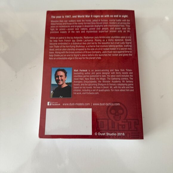 Dust Tactics Novel "Blood And Thunder" By Matt Forbeck 2016 Paperback WWII Alter - Picture 2 of 2